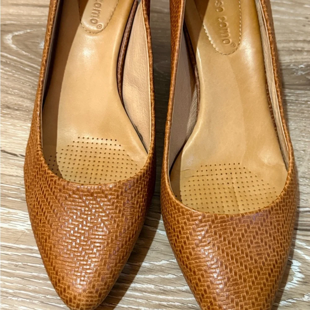 Like New Corso Como Brown Textured Heels - Picture 4 of 8